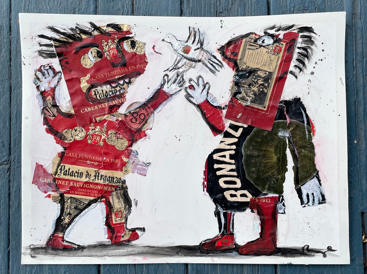 La Paloma by Libby Ramage |  Side View of Artwork 