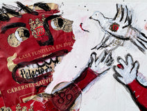 Original art for sale at UGallery.com | La Paloma by Libby Ramage | $450 | mixed media artwork | 9.75' h x 12.75' w | thumbnail 4