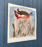 Original art for sale at UGallery.com | The Older Couple by Libby Ramage | $850 | mixed media artwork | 20' h x 18' w | thumbnail 2