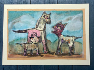Tre Cani by Libby Ramage |  Side View of Artwork 