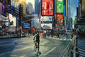 Original art for sale at UGallery.com | Light Fading over Times Square by Onelio Marrero | $900 | oil painting | 14' h x 18' w | thumbnail 4