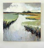 Original art for sale at UGallery.com | Light in Marsh by Mary Pratt | $2,750 | oil painting | 40' h x 40' w | thumbnail 3