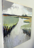 Original art for sale at UGallery.com | Light in Marsh by Mary Pratt | $2,750 | oil painting | 40' h x 40' w | thumbnail 2
