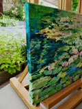 Original art for sale at UGallery.com | Lily Pond by Catherine McCargar | $475 | acrylic painting | 12' h x 12' w | thumbnail 2