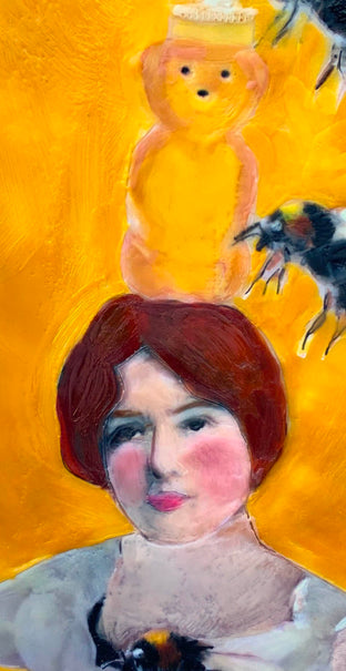 Original art for sale at UGallery.com | Bee It Ever So Humble by Linda Benenati | $575 | encaustic artwork | 18' h x 12' w | photo 4