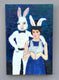 Original art for sale at UGallery.com | Her Friend Harvey by Linda Benenati | $575 | encaustic artwork | 18' h x 12' w | thumbnail 3