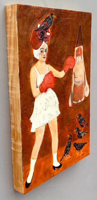 Original art for sale at UGallery.com | Knockout by Linda Benenati | $575 | encaustic artwork | 18' h x 12' w | photo 2