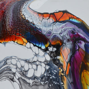 Original art for sale at UGallery.com | Gecko by Linda McCord | $375 | acrylic painting | 12' h x 12' w | photo 1