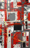 Original art for sale at UGallery.com | Block Party by Linda Shaffer | $1,800 | mixed media artwork | 48' h x 30' w | thumbnail 1