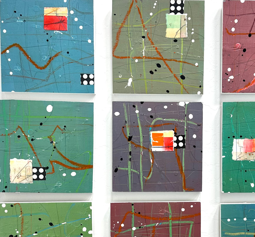 Lily Pond by Linda Shaffer |  Closeup View of Artwork 