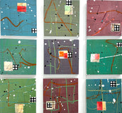 Original art for sale at UGallery.com | Lily Pond by Linda Shaffer | $800 | mixed media artwork | 27' h x 27' w | thumbnail 1