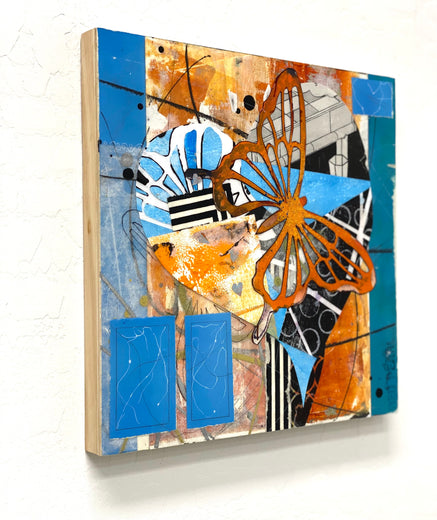 Out My Window by Linda Shaffer |  Side View of Artwork 