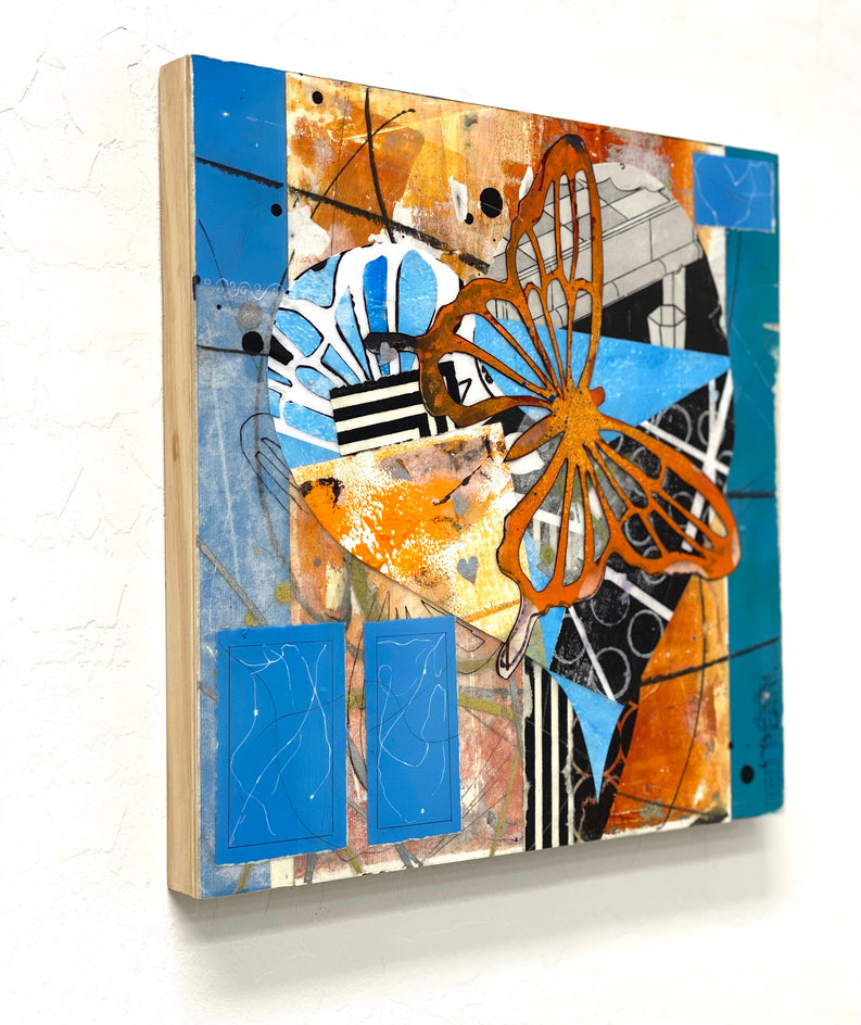 Out My Window by Linda Shaffer |  Side View of Artwork 