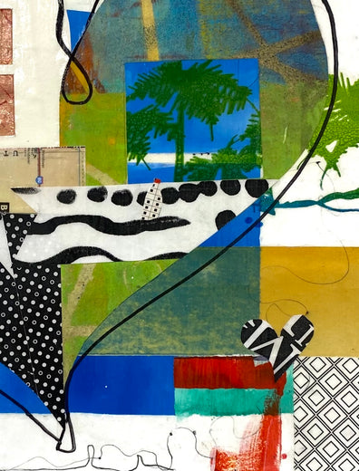 Play At The Beach by Linda Shaffer |   Closeup View of Artwork 