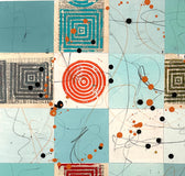 Original art for sale at UGallery.com | Portals in Time One by Linda Shaffer | $800 | mixed media artwork | 20' h x 20' w | thumbnail 4