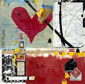 mixed media artwork by Linda Shaffer titled Presents