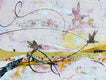 Original art for sale at UGallery.com | Ready for Spring by Linda Shaffer | $500 | mixed media artwork | 18' h x 24' w | thumbnail 1