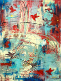Original art for sale at UGallery.com | Take Flight by Linda Shaffer | $1,575 | mixed media artwork | 40' h x 30' w | thumbnail 1