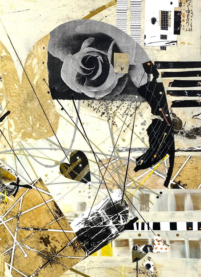 Tangled Hearts by Linda Shaffer |  Closeup View of Artwork 