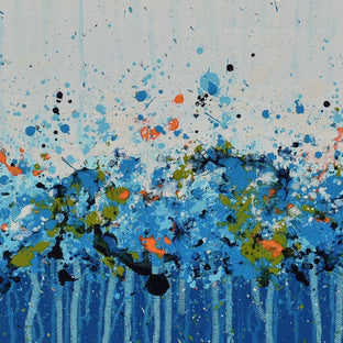 Original art for sale at UGallery.com | Blissful Blue by Lisa Carney | $1,000 | acrylic painting | 18' h x 24' w | photo 3