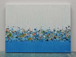 Original art for sale at UGallery.com | Blue Dazzle by Lisa Carney | $1,000 | acrylic painting | 18' h x 24' w | photo 3