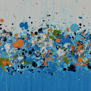 Original art for sale at UGallery.com | Blue Dazzle by Lisa Carney | $1,000 | acrylic painting | 18' h x 24' w | photo 4