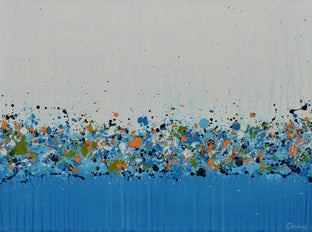 Original art for sale at UGallery.com | Blue Dazzle by Lisa Carney | $1,000 | acrylic painting | 18' h x 24' w | photo 1