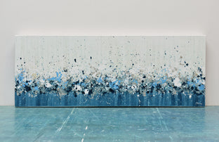 Original art for sale at UGallery.com | Blue Haze by Lisa Carney | $1,150 | acrylic painting | 12' h x 32' w | photo 3