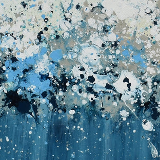 Original art for sale at UGallery.com | Blue Haze by Lisa Carney | $1,150 | acrylic painting | 12' h x 32' w | photo 4