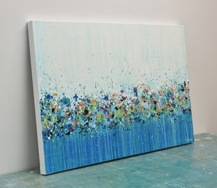 Blue Sky Garden by Lisa Carney |  Side View of Artwork 