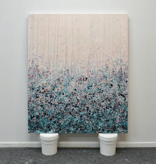 Mauve Teal Splash by Lisa Carney |  Context View of Artwork 