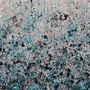 Mauve Teal Splash by Lisa Carney |   Closeup View of Artwork 