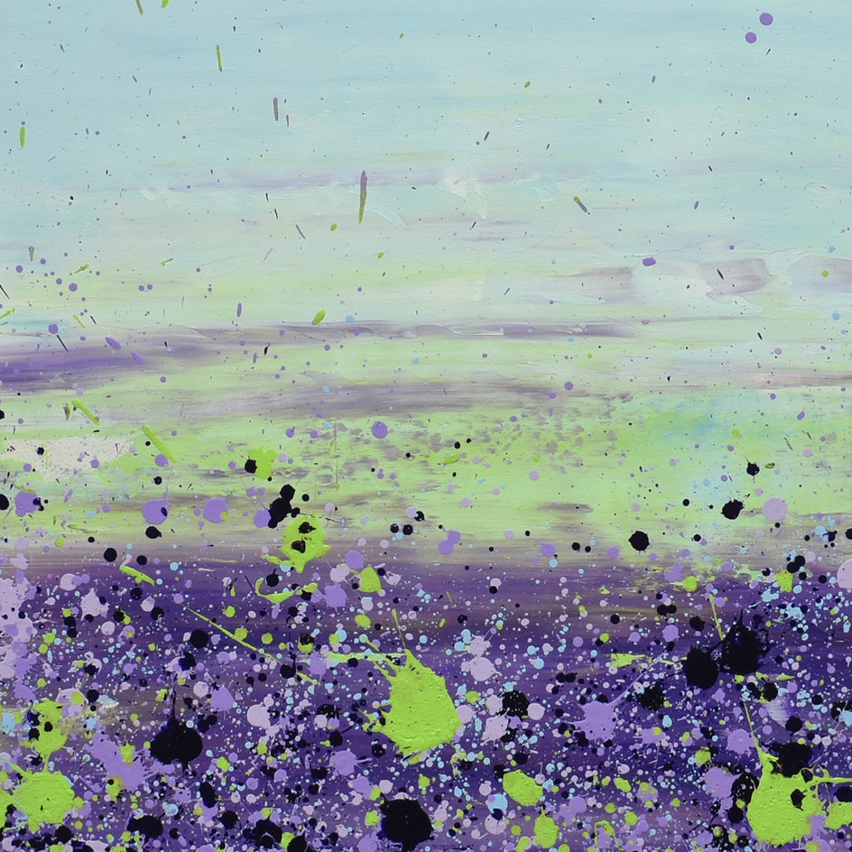 Purple Prairie Clover by Lisa Carney |  Closeup View of Artwork 