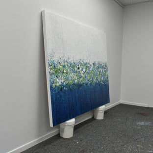 Sapphire Garden by Lisa Carney |  Side View of Artwork 