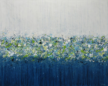 acrylic painting by Lisa Carney titled Sapphire Garden