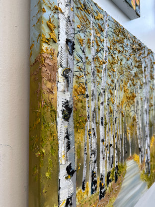Original art for sale at UGallery.com | A Walk in Autumn by Lisa Elley | $875 | oil painting | 24' h x 30' w | photo 2