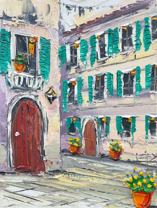 Original art for sale at UGallery.com | An Afternoon in Italy by Lisa Elley | $375 | oil painting | 12' h x 9' w | photo 1