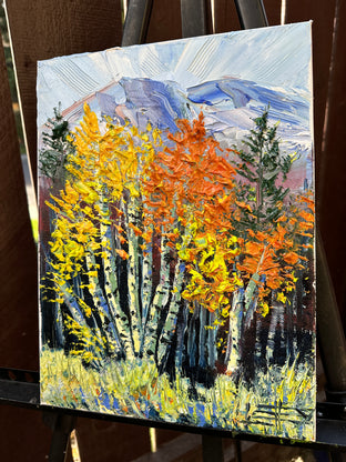 Aspen Dream by Lisa Elley |  Side View of Artwork 