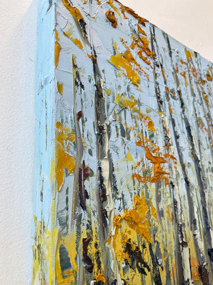 Original art for sale at UGallery.com | Aspen River by Lisa Elley | $1,700 | oil painting | 30' h x 30' w | photo 2