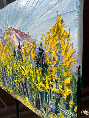 Aspen Serenity by Lisa Elley |  Side View of Artwork 