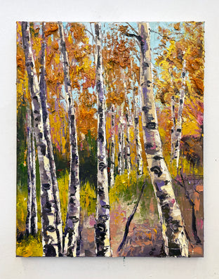 Aspens in the Fall by Lisa Elley |  Context View of Artwork 