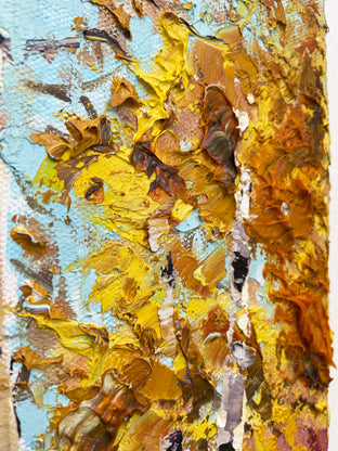 Aspens in the Fall by Lisa Elley |   Closeup View of Artwork 