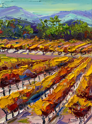 Original art for sale at UGallery.com | Autumn in Napa by Lisa Elley | $575 | oil painting | 16' h x 12' w | photo 1
