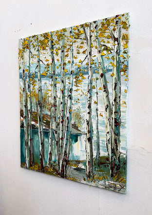Azure Forest Dream by Lisa Elley |  Side View of Artwork 