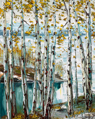 Original art for sale at UGallery.com | Azure Forest Dream by Lisa Elley | $875 | oil painting | 30' h x 24' w | photo 1