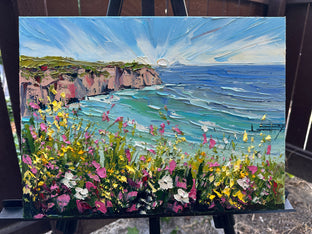 Original art for sale at UGallery.com | Coastal Dreaming by Lisa Elley | $525 | oil painting | 12' h x 16' w | photo 3