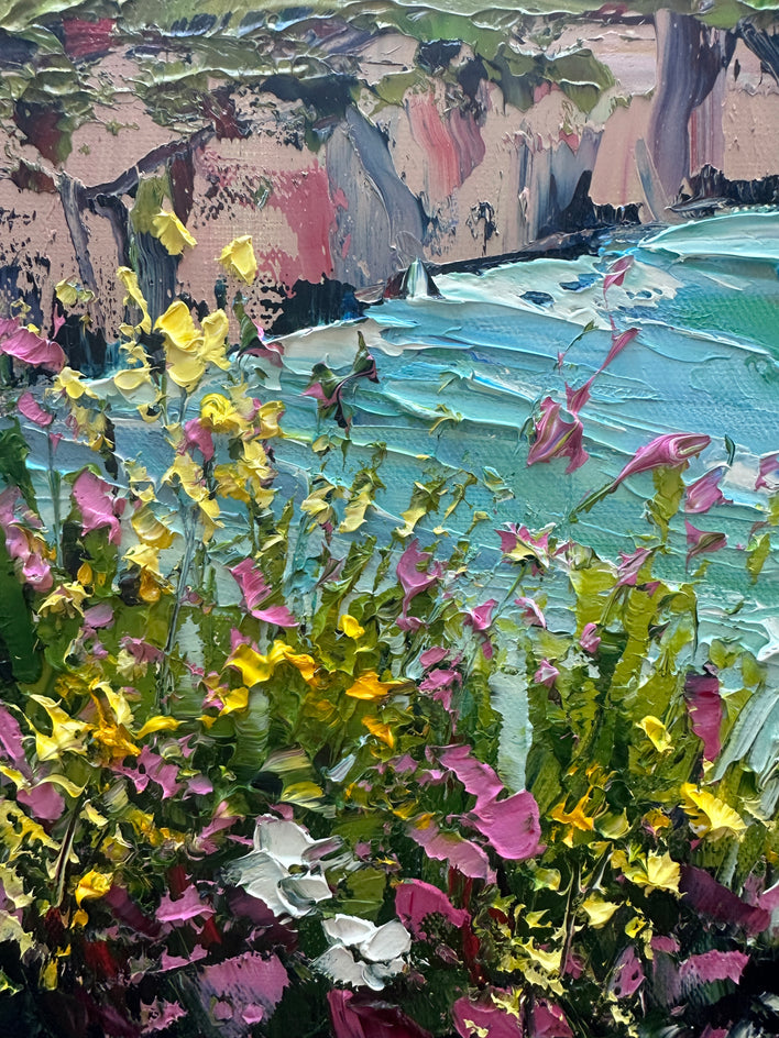 Coastal Dreaming by Lisa Elley |  Closeup View of Artwork 