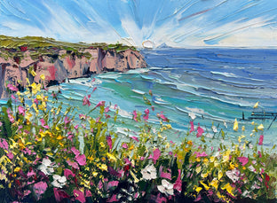 Original art for sale at UGallery.com | Coastal Dreaming by Lisa Elley | $525 | oil painting | 12' h x 16' w | photo 1