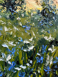Original art for sale at UGallery.com | Coastal Iris Bloom by Lisa Elley | $425 | oil painting | 12' h x 16' w | thumbnail 4