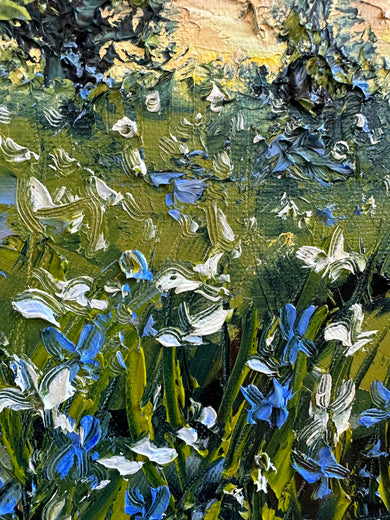 Coastal Iris Bloom by Lisa Elley |   Closeup View of Artwork 